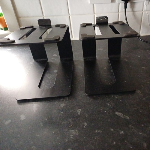Speaker stands desktop black - speaker, desktop,