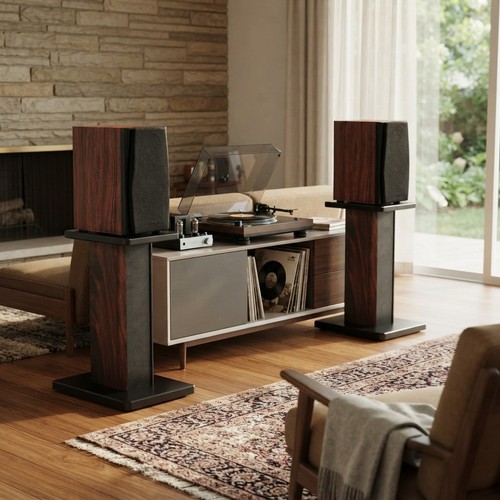 Wooden speaker stands 40cm - wooden,