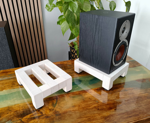 Solid ash speaker stands - solid,