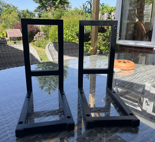 Pair black metal speaker - pair, of